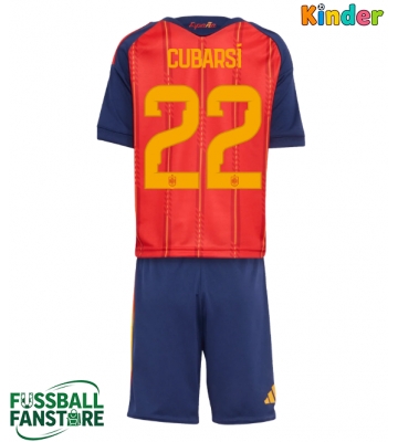 Spanien Pau Cubarsi #22 Replik Heimtrikot Kinder WM 2026 Kurzarm (+ Kurze Hosen)
